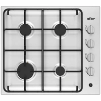 Chef 60cm Natural Gas Stainless Steel Cooktop Battery Ignition CHG642SC