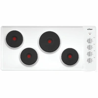 Chef 90cm Electric White Enamel Cooktop CHS942WB