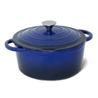 HEALTHY CHOICE CAST IRON CASSEROLE DARK BLUE - 26 CM, 4.7 LITRES,	Measurements: 33 cm x 26cm x 12cm, DISHWASHER SAFE