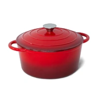 HEALTHY CHOICE CAST IRON CASSEROLE DARK RED, 26 CM, 4.7 LITRES	Measurements: 33 cm x 26cm x 12cm, DISHWASHER SAFE