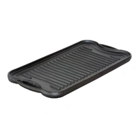 Healthy Choice Reversible Cast Iron Grill Plate, One Side Gril, One Side Flat Surface CIGPO5