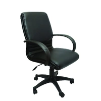 Medium Back Budget Executive Chair - Black PU CL610