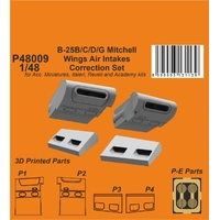 CMK 1/48 B-25 Mitchell Wings Air Intakes Correction Set