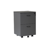 Mobile Pedestal - 2 File Drawers - Ironstone CMP2F-I