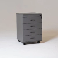 Mobile Pedestal - 4 Personal Drawers - Ironstone CMP4D-I