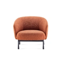 Cosmos 1 Seater Lounge - Rust/Black Powdercoat Frame COSMOS-1-RUST