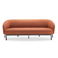 Cosmos 3 Seater Lounge - Rust/Black Powdercoat Frame COSMOS-3-RUST