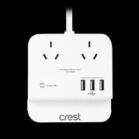 CREST POWER HUB 2 SOCKET 3 USB