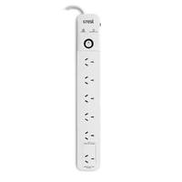 Crest Power Board 6 Socket 1 Switch Surge Protected 1.2m