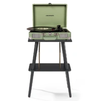 Crosley Cruiser Bluetooth Portable Turntable - Mint + Crosley Entertainment Stand Bundle