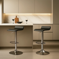 Urban Style Craig Bar Stool Set of 2 RTA Black 380x420x840mm CRAIGBSS2BLK