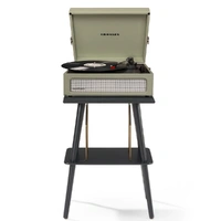 Crosley Voyager Bluetooth Portable Turntable + Crosley Turntable Stand Bundle - Sage