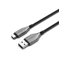 Cygnett Armoured Gen2 USB-C to USB-A Cable 50cm - Black CY4680PCUSA