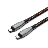 Cygnett Armoured Pro Gen2 240W USB 4.0 USB-C to USB-C Cable 1M - Black CY4711PCTYC