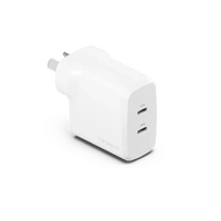 Cygnett Powerplus 35W Dual USB-C GaN Wall Charger - White CY4774PDWCH