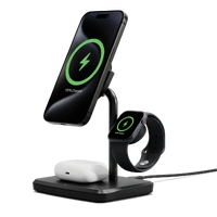 Cygnett ChargeBase Qi2 3-in-1 Magnetic Wireless Charger - Black CY5069BUNCP