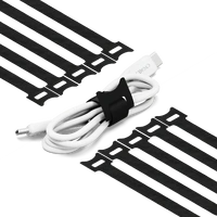 Cygnett TangleTamer Hook and Loop Fastening Cable Organisers 10 Pack - Black CY5348CCACC