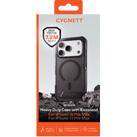 Cygnett MagShield Tough Heavy Duty Case with Kickstand for iPhone 18 Pro Max Black CY6123MAGSH