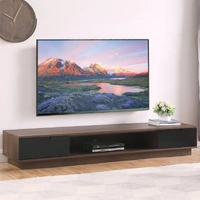 Tauris Delux TV Unit Lowline Ready To Assemble Dark Oak 2000x450x316mm