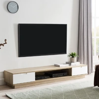 Tauris Delux TV Unit Lowline Ready To Assemble Oak 2000x450x316mm