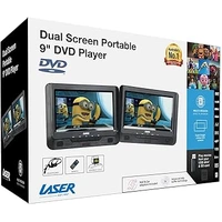 Laser DVD Player Portable Dual 9 with Bonus Pack DVD-PT9-DUALD