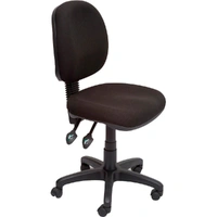 Commercial Grade Medium Back Operator Chair - Black Fabric EC070BM-BL