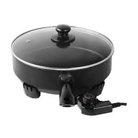 HEALTHY CHOICE ELECTRIC SKITTLE, 1500 WATTS, 28CM WIDTH, 7.5CM DEEP, 5 TEMPERATURE LEVEL SETTINGS,