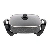 HEALTHY CHOICE ELECTRIC STONE BANQUET,1500 WATTS, 5 TEMPERATURE ADJUSTMENTSTEMPRED GLASS LID