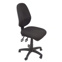 Heavy Duty High Back Commercial Grade Operator Chair - Black Powder Coat EG100CH-BL