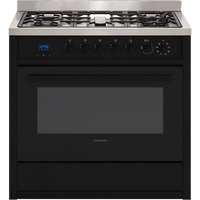 Euromaid 90cm Electric Oven & Gas Cooktop W/ Storage Draw - Matte Black EGE9TBK