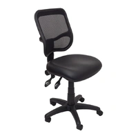 Medium Mesh Back Operator Chair - Black PU EM300-PU