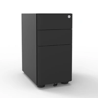 Eternity Slimline Mobile Pedestal - Black Powdercoat EMP3-BL