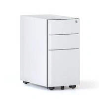 Eternity Slimline Mobile Pedestal - White China Powdercoat EMP3-WC