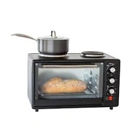 HEALTHY CHOICE LARGE 34 LITRE PORTABLE OVEN WITH ROTISSERIE, UNIQUE ABILITY TO USE HOT PLATE AND OVEN AT THE SAME TIME