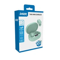 Laser Mini TWS Earbuds with ENC and LED Display Aqua EPS-EBDISA-290
