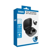 Laser Sports TWS Earbuds with Mini Ear-Hook Black EPS-SPDIB-320
