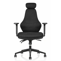 Ergora Posture Chair - With Headrest - Black Fabric ERGORA-HB-BL