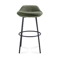 Eros Bar Stool - Olive Fabric/Black Powdercoat Base EROS-HS750-OLIVE