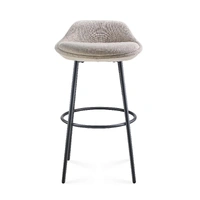 Eros Bar Stool - Stone Fabric/Black Powdercoat Base EROS-HS750-ST102
