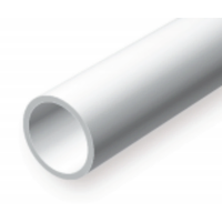 Evergreen White Polystyrene Tube 0.500 x 14" / 12.7mm x 36cm (2)