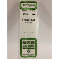 Evergreen White Polystyrene O-Scale Strip 0.083 x 0.208 x 14" / 2.1mm x 5.3mm x 36cm (6)