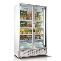 796lt Double Glass Door, Hinged, White Freezer