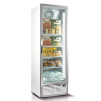 394lt Single Glass Door, Hinged, White Freezer