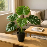 Urban Style Faux Real Artificial Plant Monstera Green 640x640x640mm FAUX0006