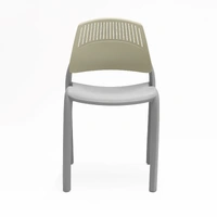 Flexi High Back Stacking Chair - Grey/Green FLEXI-GREY-GREEN