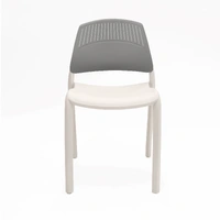 Flexi High Back Stacking Chair - White/Grey FLEXI-WH-GREY