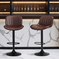 Urban Style Frank Bar Stool Set of 2 RTA Brown 500x580x1180mm FRANKBSS2BRW