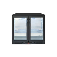 Crossray Double Door Black Fridge 208L FRIDGE-DBBLK