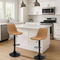 Urban Style Gary Bar Stool Set of 2 RTA Tan 490x420x1100mm GARYBSS2TAN
