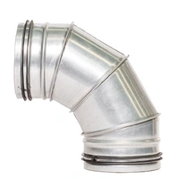 Sirius 150mm 90 Degree Elbow Galvanised Steel GE90-150